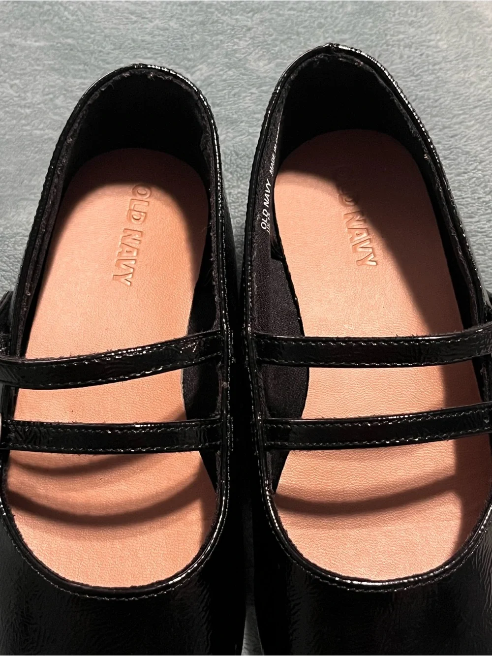 Old Navy Black Patent Double-Strap Mary Jane Flats for Kids
